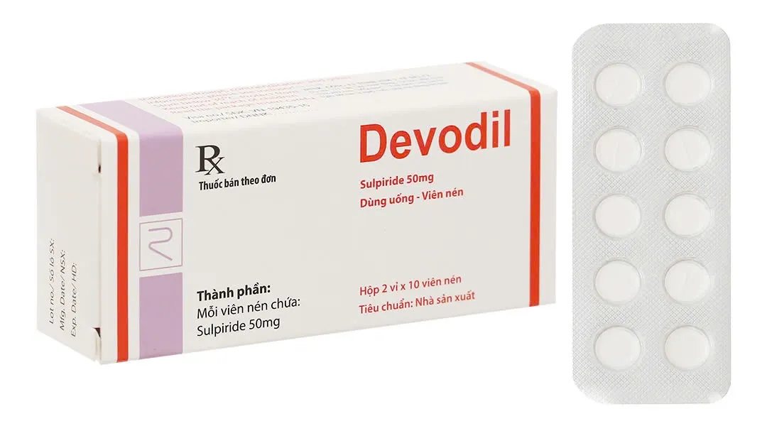 Devodil sulpirid 50mg Remedica (H/20v) – Hỗ trợ điều trị rối loạn tâm thần hiệu quả